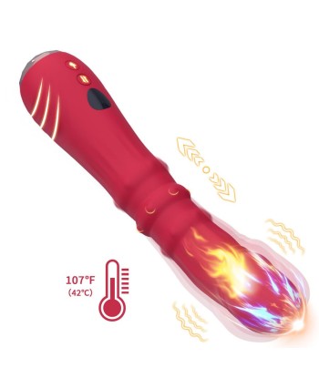 ARMONY - DILDO VIBRADOR ESTIMULADOR PUNTO A TERMOAJUSTABLE ROJO