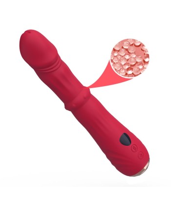 ARMONY - DILDO VIBRADOR ESTIMULADOR PUNTO A TERMOAJUSTABLE ROJO