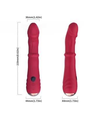 ARMONY - DILDO VIBRADOR ESTIMULADOR PUNTO A TERMOAJUSTABLE ROJO