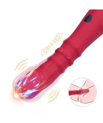 ARMONY - DILDO VIBRADOR ESTIMULADOR PUNTO A TERMOAJUSTABLE ROJO