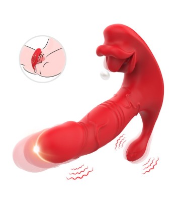 ARMONY - VIBRADOR ANAL PANTY ESTIMULADOR PUNTO C Y G CONTROL REMOTO ROJO