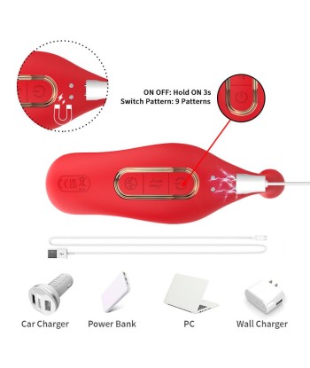 ARMONY - VIBRADOR ANAL PANTY ESTIMULADOR PUNTO C Y G CONTROL REMOTO ROJO