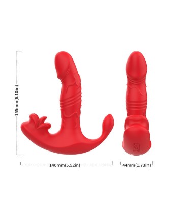 ARMONY - VIBRADOR ANAL PANTY ESTIMULADOR PUNTO C Y G CONTROL REMOTO ROJO
