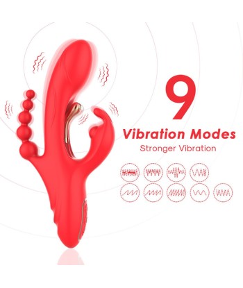 ARMONY - VIBRADOR ESTIMULADOR PUNTO G Y CLÍTORIS ROJO