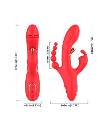 ARMONY - VIBRADOR ESTIMULADOR PUNTO G Y CLÍTORIS ROJO