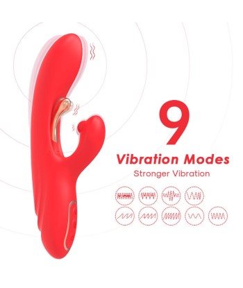 ARMONY - VIBRADOR ESTIMULADOR PUNTO G Y CLÍTORIS CON LENGUA OSCILANTE ROJO