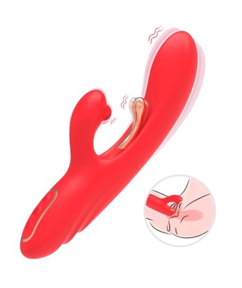 ARMONY - VIBRADOR ESTIMULADOR PUNTO G Y CLÍTORIS CON LENGUA OSCILANTE ROJO