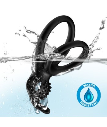 ARMONY - TRAVELER ANILLO DOBLE VIBRADOR PAREJA RABBIT NEGRO