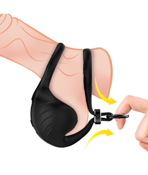 ARMONY - MANTA ANILLO VIBRADOR TESTÍCULOS NEGRO