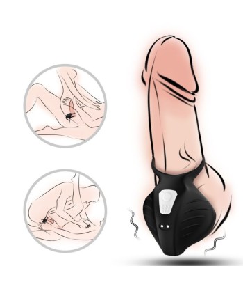 ARMONY - MANTA ANILLO VIBRADOR TESTÍCULOS NEGRO