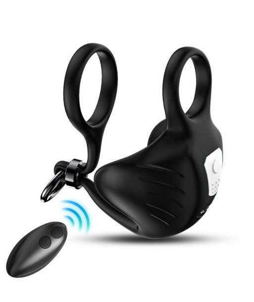 ARMONY - MANTA ANILLO VIBRADOR TESTÍCULOS CONTROL REMOTO NEGRO