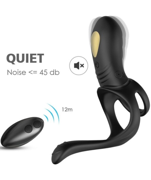 ARMONY - JOY JUMPER ANILLO VIBRADOR PAREJAS and PLUG ANAL CONTROL REMOTO NEGRO