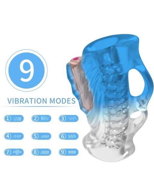 ARMONY - MASTURBATOR DEDAL and VIBRADOR AZUL DEGRADADO