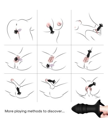 ARMONY - KYLIN DEDAL VIBRADOR and PLUG ANAL CONTROL REMOTO NEGRO