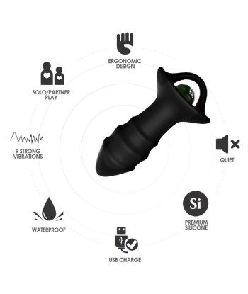 ARMONY - KYLIN DEDAL VIBRADOR and PLUG ANAL CONTROL REMOTO NEGRO
