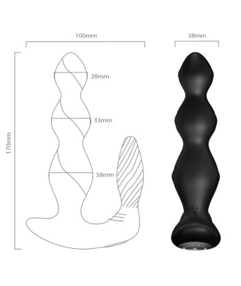 ARMONY - MANFUN VIBRADOR and ESTIMULADOR PLUG ANAL CONTROL REMOTO NEGRO