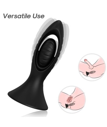 ARMONY - VIBRADOR and PLUG ANAL SILICONA NEGRO