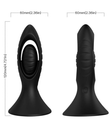 ARMONY - VIBRADOR and PLUG ANAL SILICONA NEGRO
