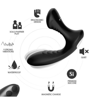 ARMONY - STORM VIBRADOR ANAL PROSTATA and PLUG CONTROL REMOTO NEGRO