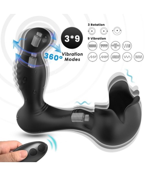 ARMONY - SURROUND VIBRADOR ANAL and ESTIMULADOR TESTÍCULOS CONTROL REMOTO NEGRO
