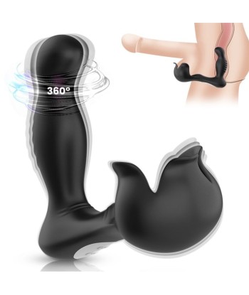 ARMONY - SURROUND VIBRADOR ANAL and ESTIMULADOR TESTÍCULOS CONTROL REMOTO NEGRO