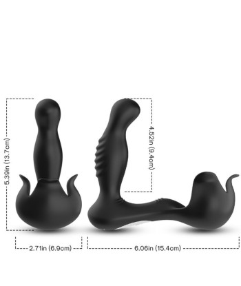 ARMONY - SURROUND VIBRADOR ANAL and ESTIMULADOR TESTÍCULOS CONTROL REMOTO NEGRO