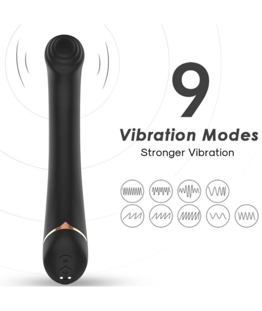 ARMONY - VIBRADOR CABEZA PLANA SILICONA NEGRO