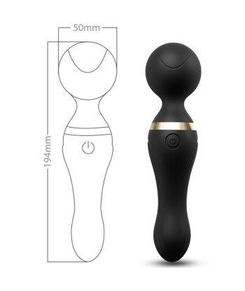 ARMONY - FREEZA MASAJEADOR and VIBRADOR CABEZA FLEXIBLE NEGRO
