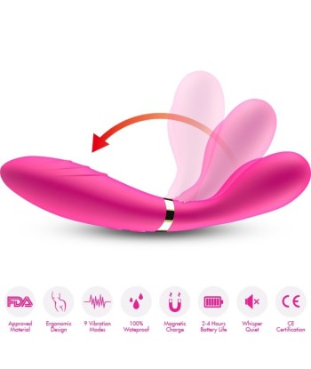 ARMONY - Y-WAND MASAJEADOR and VIBRADOR CABEZA DOBLE FUCSIA
