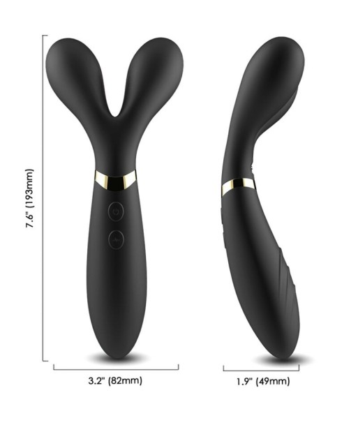 ARMONY - Y-WAND MASAJEADOR and VIBRADOR CABEZA DOBLE NEGRO