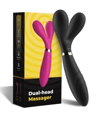 ARMONY - Y-WAND MASAJEADOR and VIBRADOR CABEZA DOBLE NEGRO