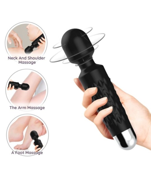 ARMONY - POSTMAN MASAJEADOR and VIBRADOR CABEZA FLEXIBLE NEGRO