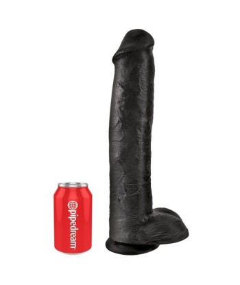 KING COCK - DILDO REALISTA CON TESTÍCULOS 38 CM COLOR NEGRO