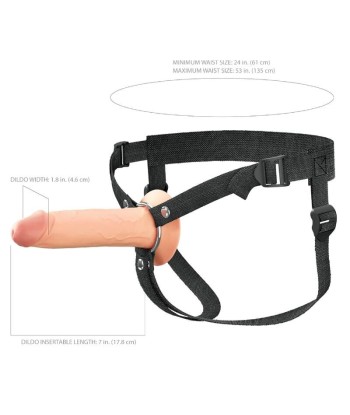 FANTASY X-TENSIONS ELITE - ARNÉS CON DILDO HUECO DE SILICONA 17,8 CM