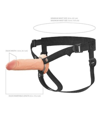 FANTASY X-TENSIONS ELITE - ARNÉS CON DILDO HUECO DE SILICONA 15,2 CM