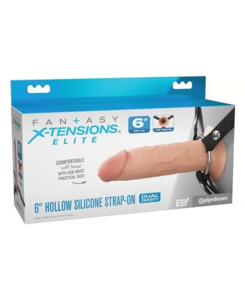 FANTASY X-TENSIONS ELITE - ARNÉS CON DILDO HUECO DE SILICONA 15,2 CM