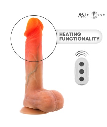 MR INTENSE - LOGAN DILDO VIBRADOR SILICONA CON EFECTO CALOR Y CONTROL REMOTO 20 CM -Ø- 4.1 CM