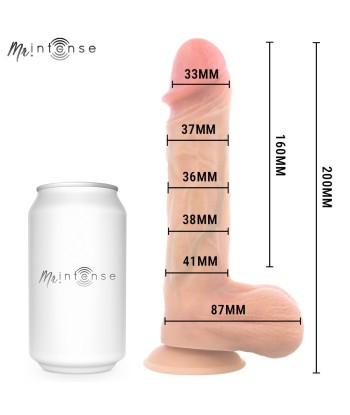 MR INTENSE - LOGAN DILDO VIBRADOR SILICONA CON EFECTO CALOR Y CONTROL REMOTO 20 CM -Ø- 4.1 CM