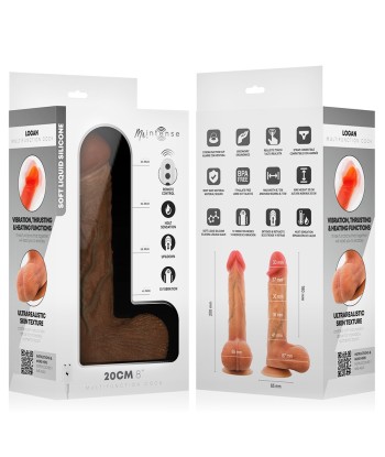 MR INTENSE - LOGAN DILDO VIBRADOR SILICONA CON EFECTO CALOR Y CONTROL REMOTO 20 CM -Ø- 4.1 CM
