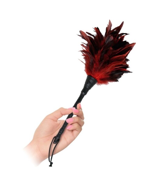 FETISH FANTASY SERIES - PLUMERO FRISKY NEGRO Y ROJO