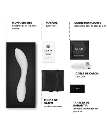 LELO - MONA SPECTRA MASAJEADOR ÍNTIMO CON LUZ ROJA RECARGABLE APP CONTROL