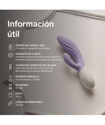 LELO - INA TWIST VIBRADOR RABBIT PUNTO G Y CLÍTORIS LAVANDA
