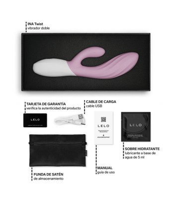 LELO - INA TWIST VIBRADOR RABBIT PUNTO G Y CLÍTORIS LAVANDA