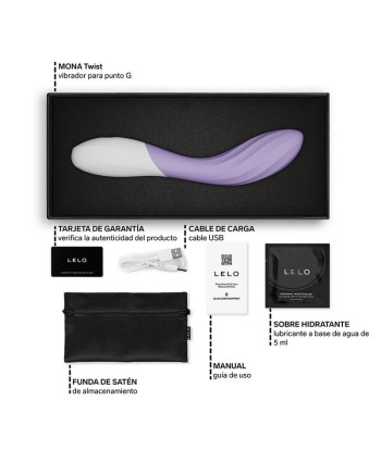 LELO - MONA TWIST VIBRADOR PARA PUNTO G RECARGABLE APP CONTROL LAVANDA LILA