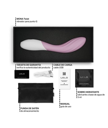 LELO - MONA TWIST VIBRADOR PARA PUNTO G RECARGABLE APP CONTROL LAVANDA LILA
