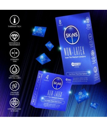 SKINS - PRESERVATIVOS SIN LATEX PACK 8