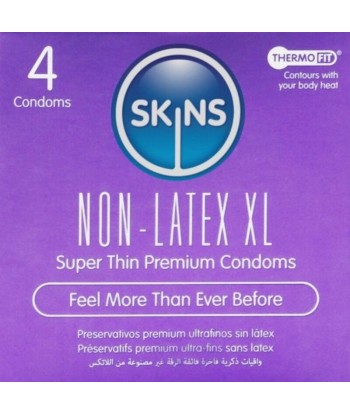 SKINS - PRESERVATIVOS SIN LATEX XL PACK 4