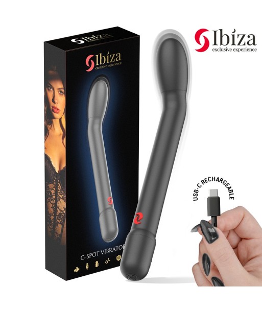 IBIZA - VIBRADOR DE PUNTO G CON VIBRACIÓN NEGRO