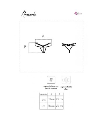 LIVCO CORSETTI FASHION - NOMADE TANGA CROTCHLESS NEGRO L-XL
