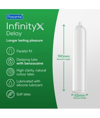 PASANTE - DELAY INFINITY PRESERVATIVOS RETARDANTES 12 UNIDADES